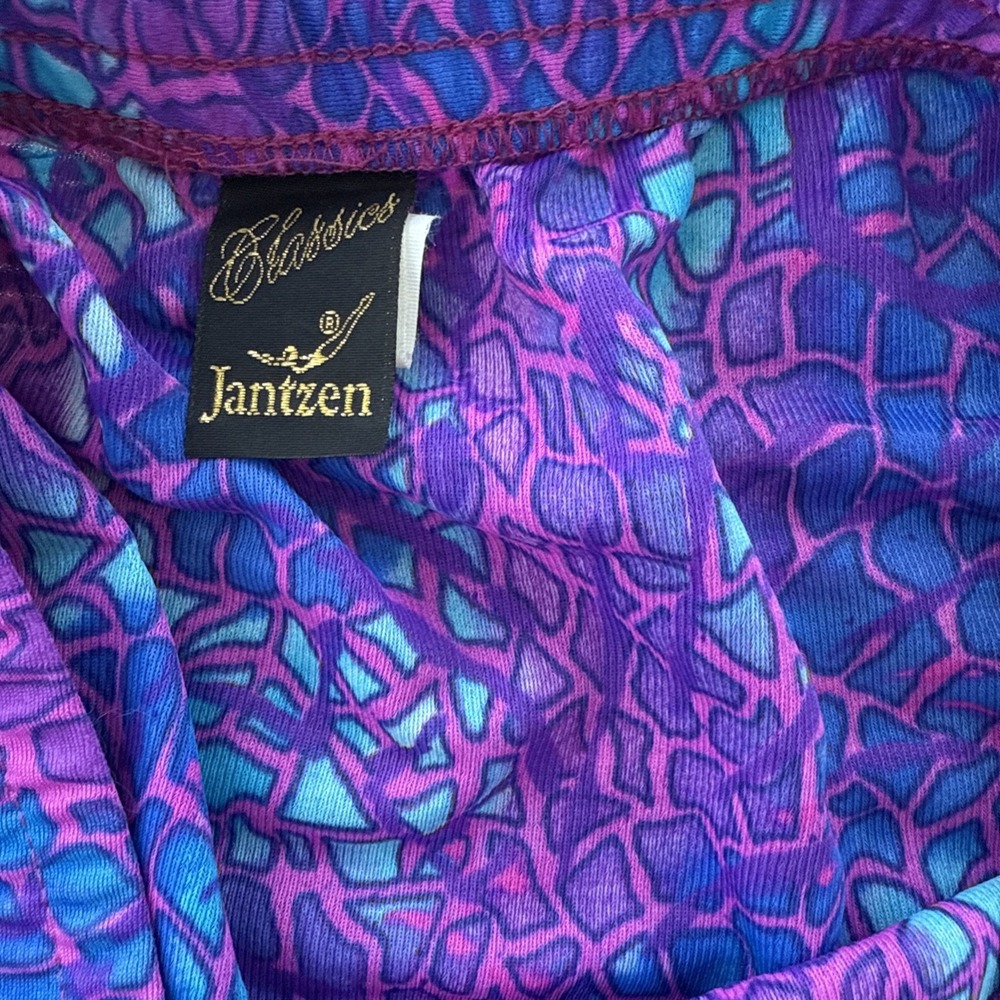 Vintage Jantzen Swimsuit Coverup Skirt Women's Medium Colorful 80s 90s USA Made - Picture 2 of 8